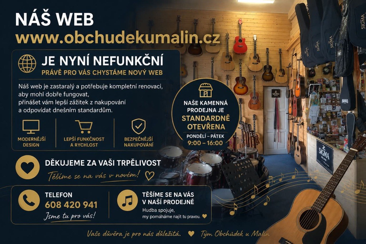 Připravujeme pro vás nový web... Prodejna otevřena kažedý všední den 9:00 - 16:00. Telefon 608 420 941